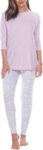 Honeydew Womens Top And Pant Lounge Set 2 Pieces Color Light Purple Color XL - £50.36 GBP