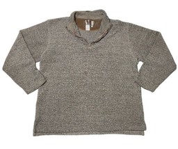 The Territory Ahead Mens Sweatshirt XL Pullover Quarter Zip Woven Rug Knit  - $19.79
