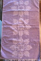 Vintage Cannon Royal Family 1 bath towel Purple floral +Green Hand +Wash... - $703.81 MXN
