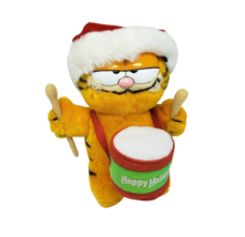 10&quot; Vintage 1981 Dakin Garfield Cat Christmas Holidays Stuffed Animal Plush Toy - £29.79 GBP