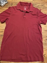 Boys APT 9 Short Sleeve Polo Shirt Red Cotton Size Small - $2.84