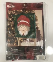 Plaid Bucilla Felt Christmas Chair Topper Mrs Claus Cover Kit #84858 New - $39.59