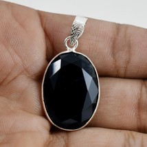 925 Sterling Silver Blue Glass Gemstone Handmade Pendant Women Her Gift PSV-2345 - £31.34 GBP+