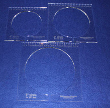 3 Piece Inside Circle Set w/Rulers  1/4&quot; Thick -  Long Arm- For 1/2&quot; Foot - $48.44