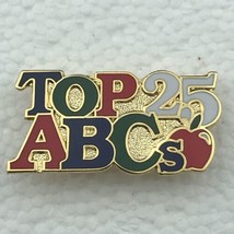 Top 25 ABC&#39;s Vintage Pin Button Pinback School Education Gold Tone Enamel - £7.86 GBP