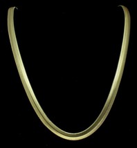 Herringbone Snake Chain 8mm Necklace 14k Gold Plated 24&quot; Length Hip Hop  - £6.38 GBP