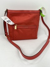 New Michael Kors Morgan Crossbody Bag Watermelon Nylon Leather Zip Top  B2J - £53.50 GBP