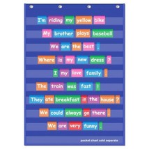 Standard Pocket Charts Clear 10 Pocket Chart for Teacher Lessons in a Cl... - £23.49 GBP