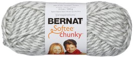 Bernat Softee Chunky Yarn-Grey Ragg. - $12.90