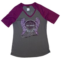 Harley-Davidson Womens Route 66 Tulsa Oklahoma Baseball Raglan T-shirt, Size XL - £19.92 GBP