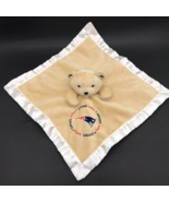 New England Patriots Bear Lovey Security Blanket Soother Satin Trim Baby... - £7.96 GBP
