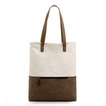 Panelled Canvas Designer Backpack Women Multifunctional Multi-purpose Back Pack  - £42.61 GBP