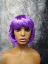 Bright Purple Bob Costume Wig Hit Girl Mindy Macready Comic Kick Ass Spo... - €11,74 EUR