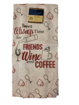 Home Collection Flour Sack Kitchen Dish Towel - New - There&#39;s Always Tim... - £6.28 GBP