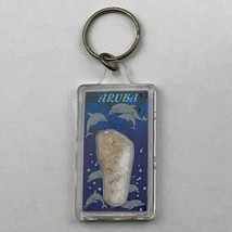 Aruba Souvenir Keychain Key Ring With Real Sand From Aruba Vintage - $9.95