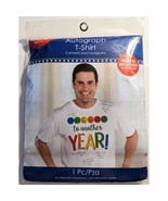 Cheers To Another Year Autograph Birthday T-Shirt with Marker Adult XL New - $4.99