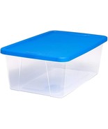 Homz Plastic Storage Shoe Box, With Lid, 6 Quart, Clear, Stackable, 10-P... - £40.72 GBP