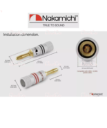 Plated Banana Plug Nakamichi Excel Series 24K Gold 12 AWG - 18 AWG Gauge... - $22.89 CAD