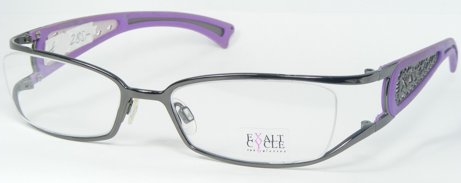 Exalt Cycle EXTITTI 3 Gunmetal Einzigartig Brille Rahmen 51-18-135mm Ita... - $135.62