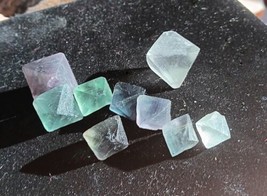 Fluorite Octahedral Blue Green And Purple Crystals Natural 53.6g 9pcs 8m... - £14.16 GBP
