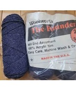 Woolworth The Pounder 100% Acrylic Yarn Skein Navy Charcoal Lot of 4 Vin... - $27.15 CAD