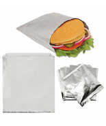 50 X Grease Proof Burger Foil Bags Warm Hot Warm Sandwich Pita Food Stor... - £30.68 GBP