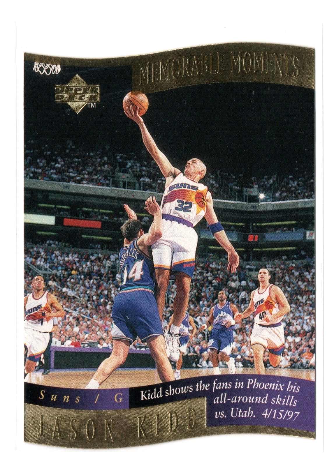 Primary image for 1997-98 Upper Deck Memorable Moments Jason Kidd Die Cut #6 NBA Phoenix Suns NM