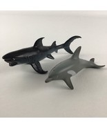 Ocean 6&quot; Figures Lot Great White Shark Dolphin Marine Life Realistic Ani... - $447.43 MXN