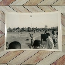 40&#39;s 50&#39;s Football Game High School Vintage Photo Original One Of A Kind B&amp;W - £6.22 GBP