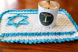 Star of David Candle Mat; Table Centerpiece; Doily/Crocheted Place Mat - $399.14 MXN