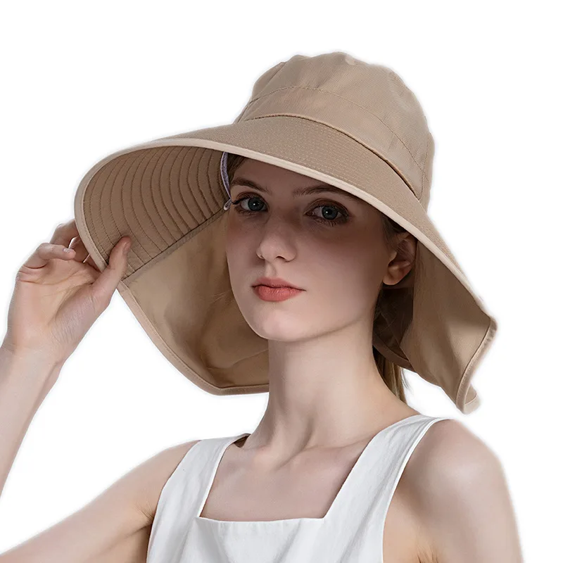 Super Wide Brim Sun Fedora Hats UPF50+ Waterproof Packable Bucket Hat For - £22.61 GBP