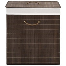 Bamboo Rectangular Laundry Hamper by vidaXL, Dark Brown, Large - $2,051.16 MXN