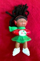 1992 Vintage Cabbage Patch Mini Figure 3.5&quot; Black Girl w Ice Skates - $111.01 MXN