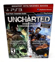 Uncharted &amp; Uncharted 2 Dual Pack PlayStation 3 PS3 - £8.63 GBP