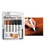 6 Pc Furniture Touch Up Marker Pen Wood Wax Scratch Repair Filler Remove... - £23.58 GBP