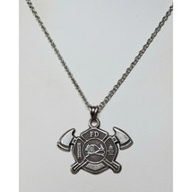 Logoart 925 Sterling Silver Firefighters Pendant Necklace Sky - $35.14