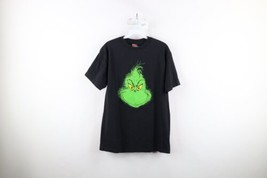 Vintage Y2K 2005 Dr Seuss Mens Medium Faded The Grinch T-Shirt Black Cotton USA - £39.52 GBP