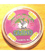 (1) $200. Silver Dollar Casino Chip - Everett, Washington - 2005 - $36.96 CAD