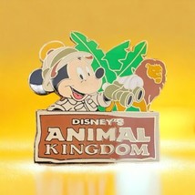Disney Animal Kingdom Safari Mickey Watching Lion Logo Pin  Trading Pin - £11.09 GBP