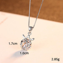S925 Silver Twelve Constellation Necklace With 3A Zircon Pendant Women&#39;s Silver  - £11.85 GBP