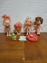 American Greeting Strawberry Shortcake Dolls 1979 Lot of 5 Parfait, Apple Dumpli - $18.66