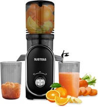 SUSTEAS Cold Press Juicer 5.3&quot; Feed Chute Slow Masticating MP802K Black - $47.50