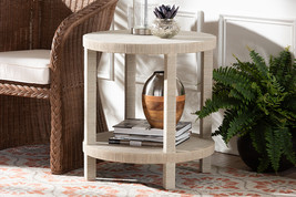 Milano Bohemian Woven Grasscloth End Table - $274.00