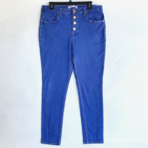 NoBo High Rise Button Fly Jeans Womens 17 Indigo Skinny Denim Ankle Pants 33x26 - £6.83 GBP