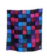 Vtg Biederlack Of America Aurora Throw Blanket USA Color Blocks 48&quot; × 54&quot; - €41,67 EUR