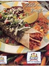 ZUZU Hand Made Mexican Food Menu Evers Road San Antonio Texas 1997 - £13.93 GBP