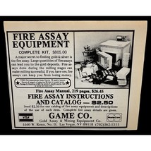 Fire Assay Equipment Vintage Print Ad 80s Gold Mining Detecting Las Vegas NV - £9.45 GBP