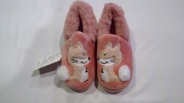 GARATIA toddler 11-11.5 size Euro 28-29 Pink FOX plush slippers indoor outdoor - £15.95 GBP
