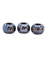 NEW Rae Dunn 3-pk Ceramic Lustreware Halloween Pumpkin Tea Light Candle ... - €21,61 EUR