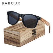 Sunglasses Polarized Zebra Wood Sunglasses Hand Made Vintage Wooden Frame Male - £25.32 GBP